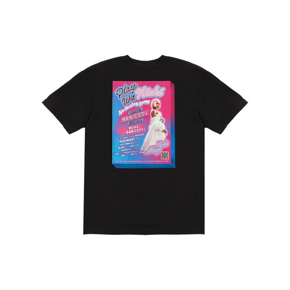 PLAY WITH NICKI BLACK TEE Back