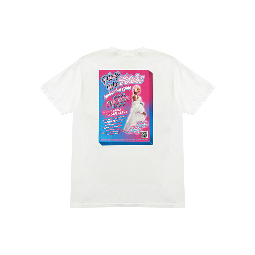 PLAY WITH NICKI WHITE TEE Back