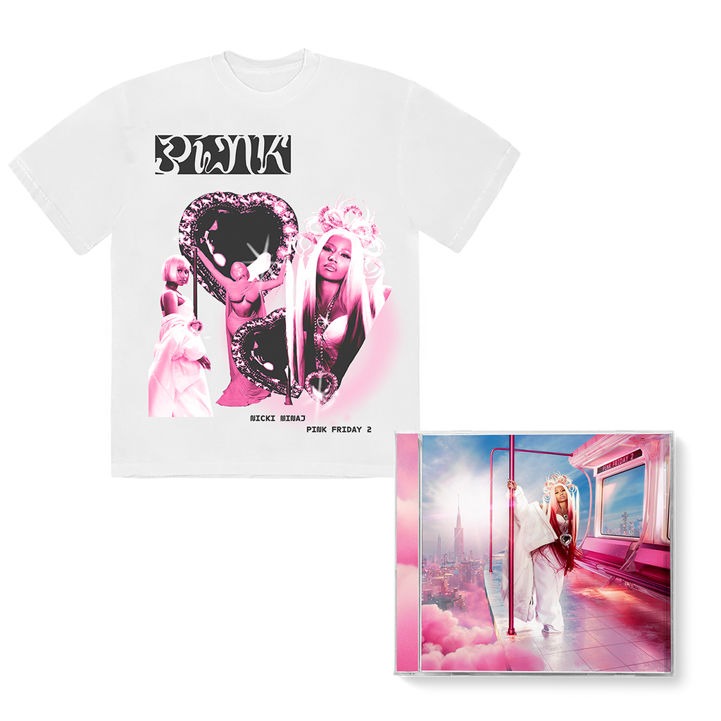 PINK FRIDAY 2 HEART COLLAGE T-SHIRT + PINK FRIDAY 2 CD FANPACK