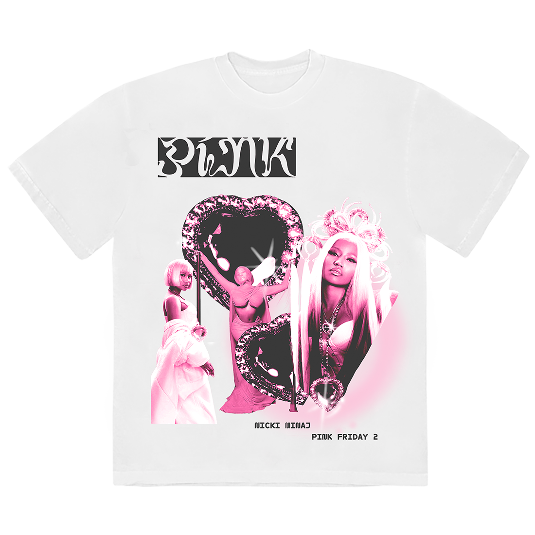 PINK FRIDAY 2 HEART COLLAGE T-SHIRT