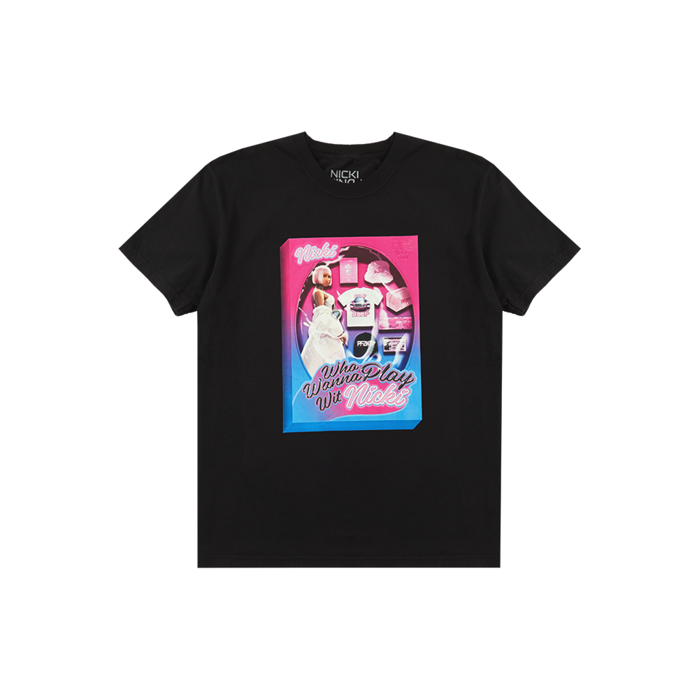 PLAY WITH NICKI BLACK TEE Front