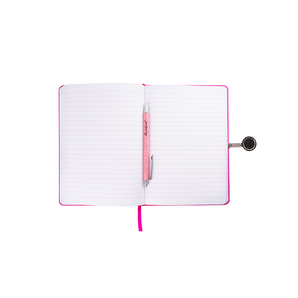 The Pinkprint Notebook Open