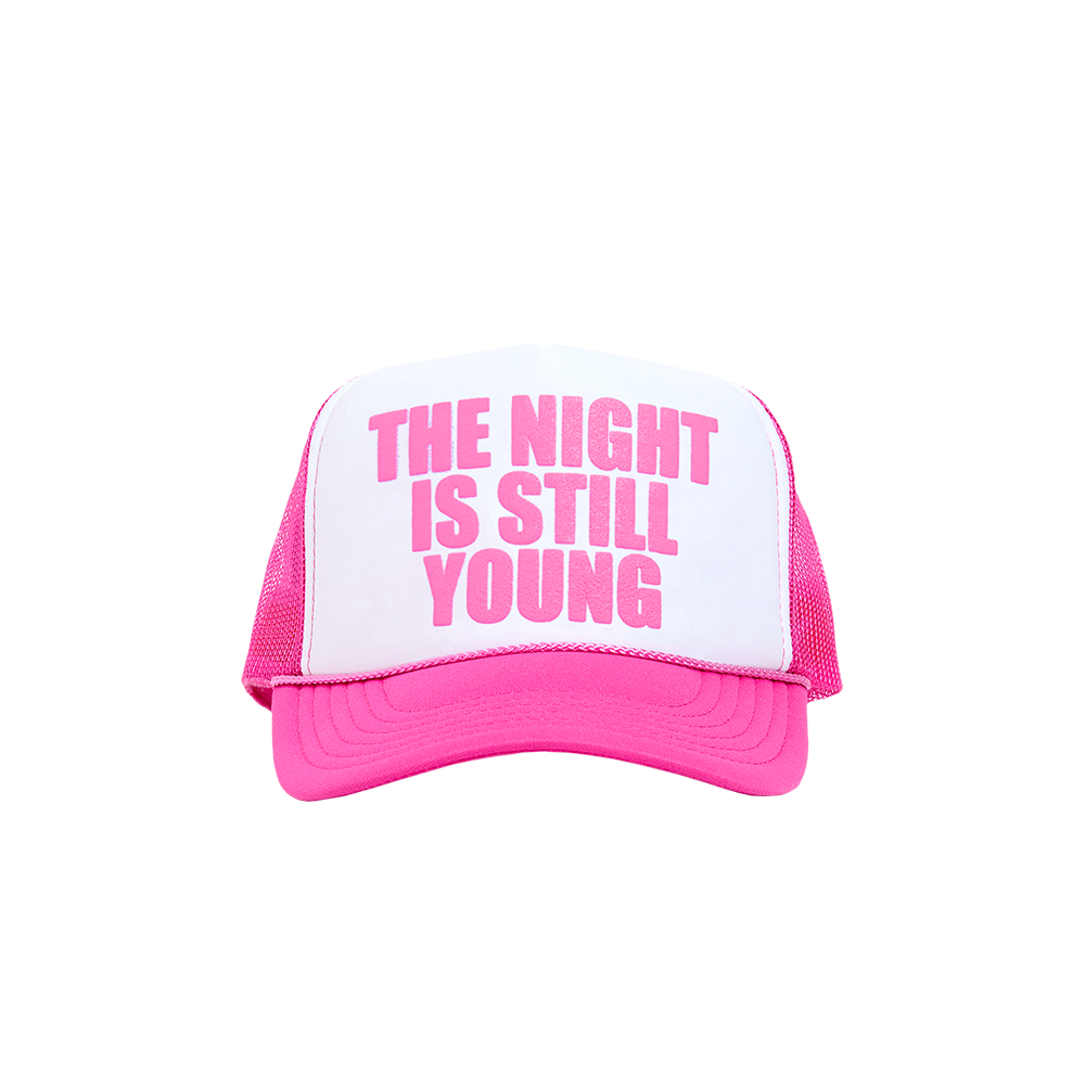 The Night Is Still Young Trucker Hat Front