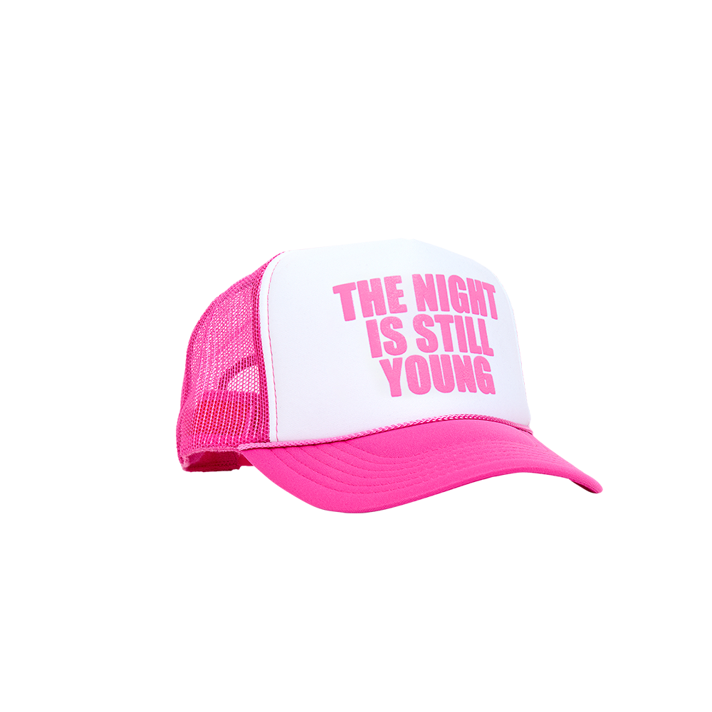 The Night Is Still Young Trucker Hat Side