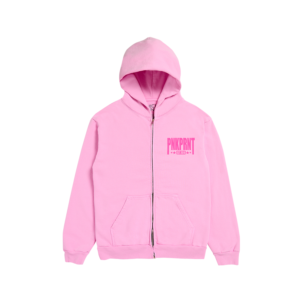 Pnkprnt Est. 2014 Zip Up Hoodie Front